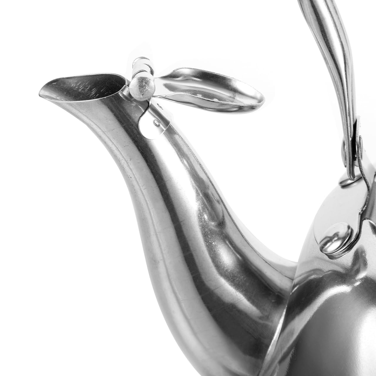 Luxshiny Bouilloire sifflante pour randonnée, bouilloire à thé en vrac, bouilloire à thé en vrac, cuisinière à gaz, théière en acier inoxydable, pot d'eau bouillante pour faire du thé en plastique