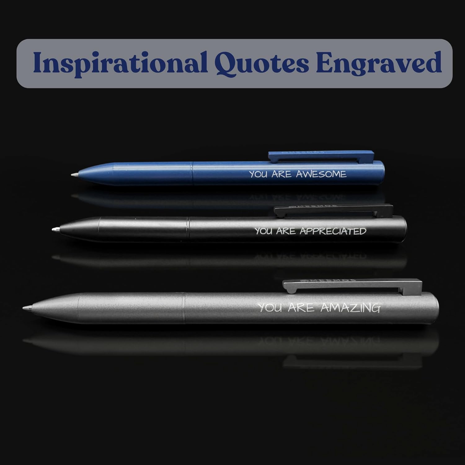 MESMOS 3pk Luxury Metal Ballpoint Pens, Administrative Professional Day Gifts, Teacher Appreciation Gifts Ideas, Teachers Supplies, Thank You Gift Men, Cool Desk Accessories, Nice Pens for Mens