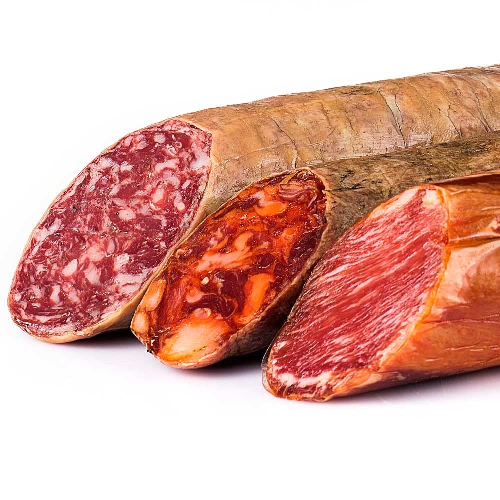 LOTE DE EMBUTIDOS IBÉRICOS/LOMO, CHORIZO Y SALCHICHÓN - (+ 3 kg.aprox.). Procedentes de Guijuelo, INSIGNIA IBÉRICA