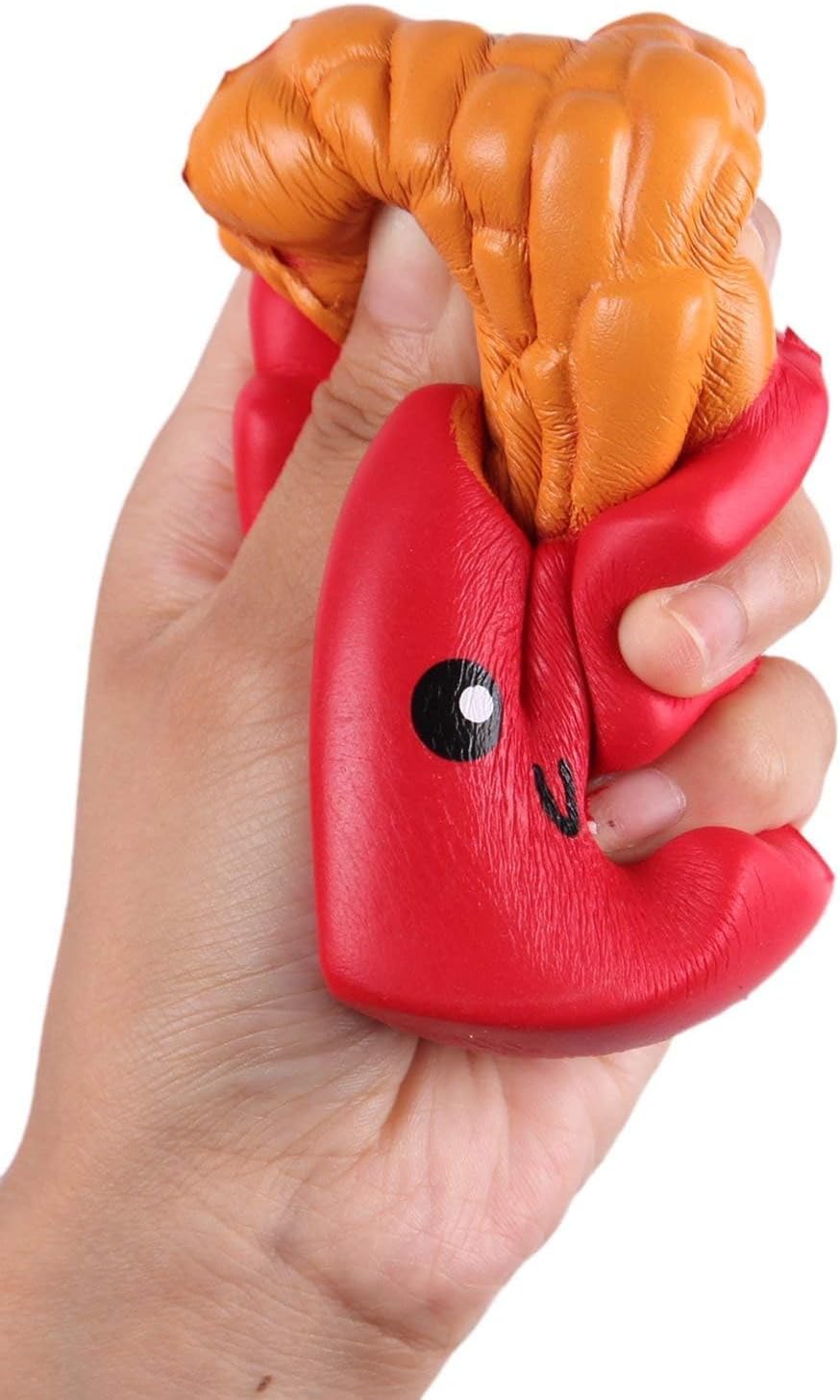 Anboor Squishys Food 3.9" Fries Chips Toy Kawaii Food Soft Squeeze Boy Girl Toy as Kitchen Party Favor Stress Relief Kid's Toys