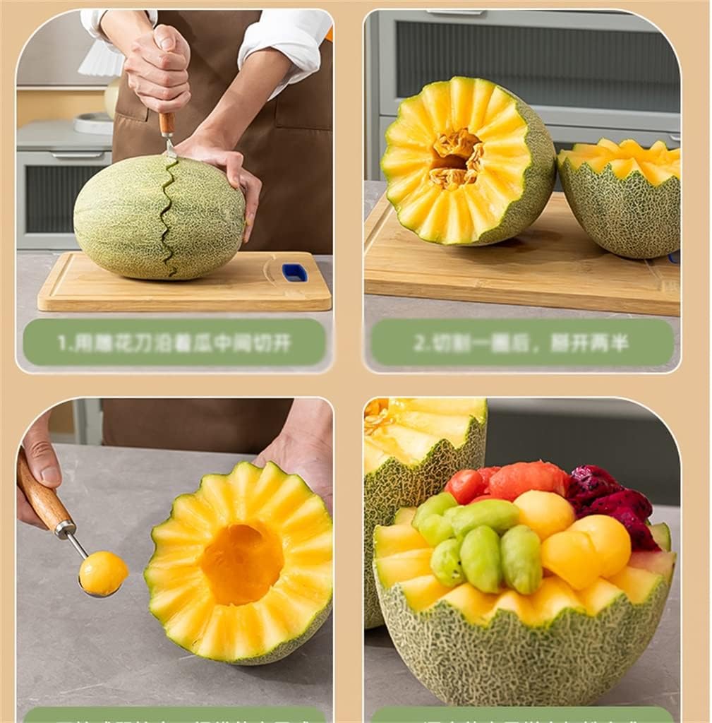 304 Stainless Steel Ball Digger Fruit Segmentation Carving Ice Cream Scoop