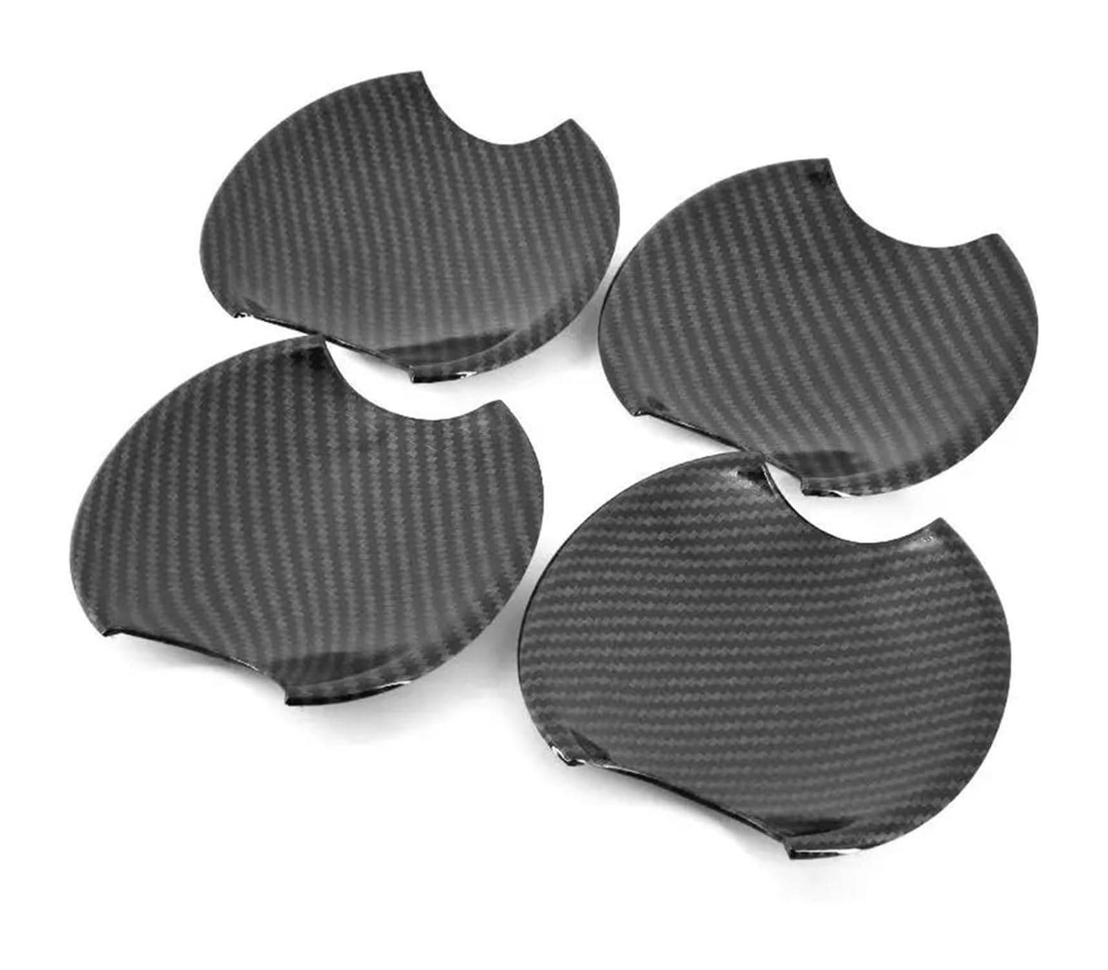 Hckclmbmzw A For Civic 2006 2007 2008 2009 2010 2011 Carbon Fiber Chrome Car Door Handle Cover Decor Trim Styling Ccessories Door Handle Cover(A)