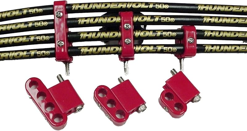 Kit de organizadores horizontais para cabos de vela Taylor Cable 42503 pretos 10,4 mm – Para motores V8