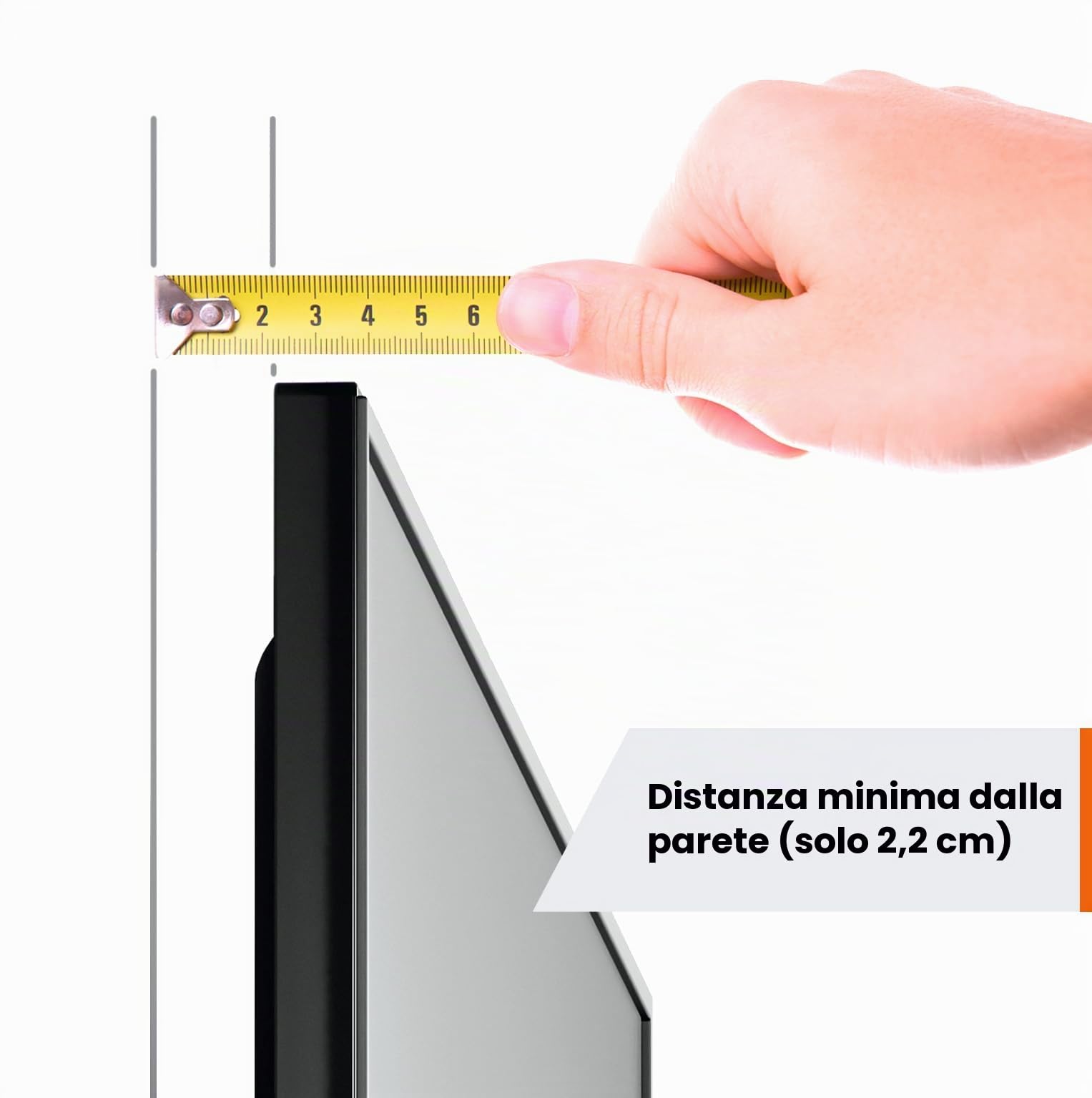 Vogel’s TVM 1605 Supporto TV fisso per televisori da 40-100 pollici, Max. 75 kg, Staffa da parete per TV max. VESA 600x200