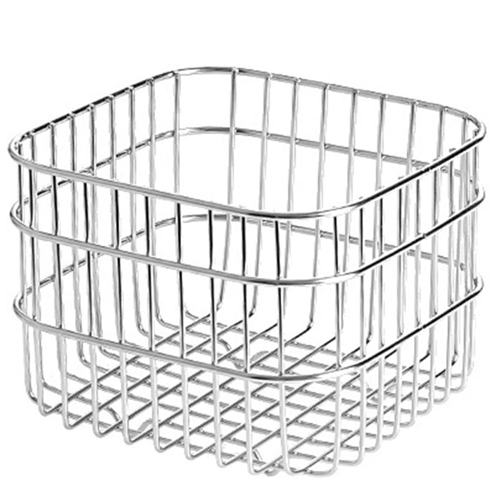 CTRLZS Wire Mesh 304 Stainless Steel Fruit Basket Colander, 2.5L Countertop Storage Organizer for Fruits, Vegetables, Snacks