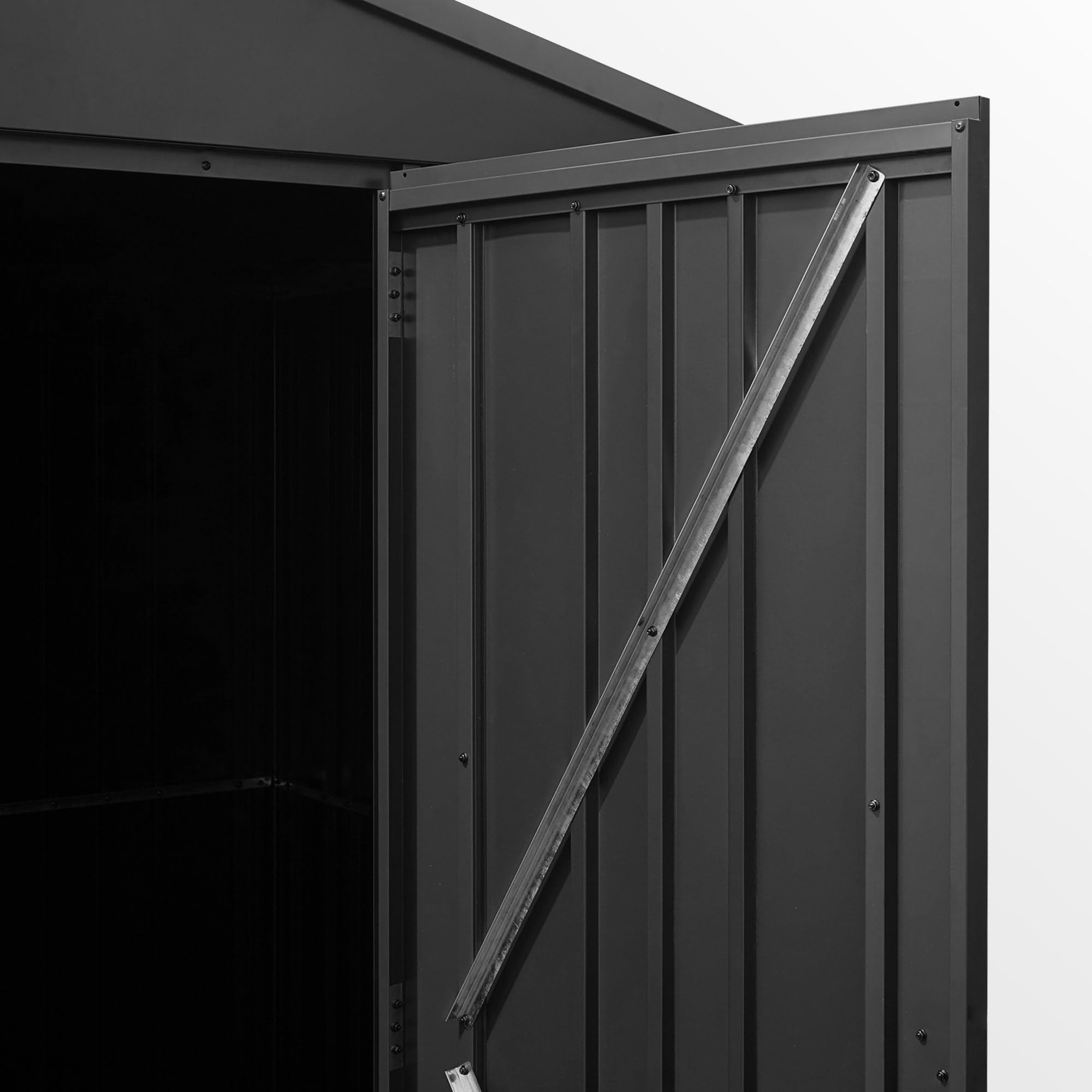 Hoggar - Abri de Jardin métal Pioneer Y50 – Structure autoportante - Portes renforcées - Serrure avec clé Incluse - Piliers en V - Plafond Robuste - Cabane extérieur 168x256x200cm – 4,30m2