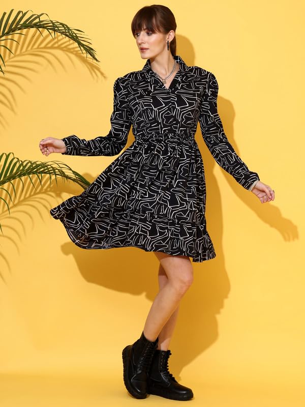 Image of Sheetal Associates Women's Casual Full Sleeve Crepe Shirt Dress