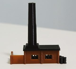 Outland Models Railway Miniature Small Boiler House with Chimney Z Scale 1:220