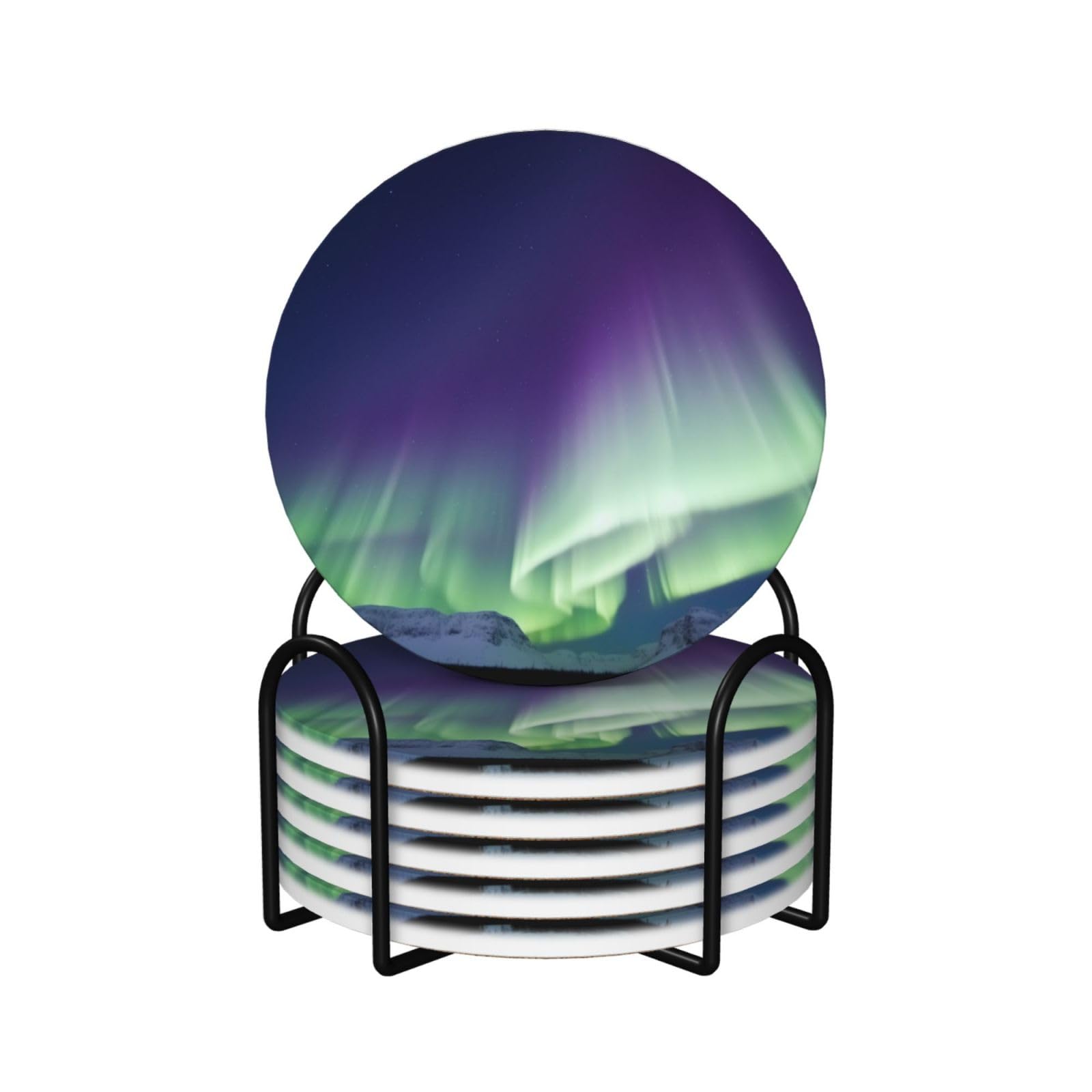 Dessous de verre Aurora en céramique pour apéritifs et tables basses