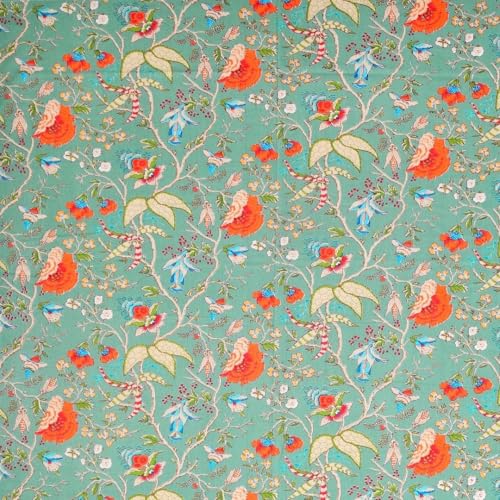 Image of Living Roots Ethnic Jaipur Block Print Double Cotton Bedsheet & 2 Pillow Covers, for Mattress Upto 6 inches Thick, No Colour Bleeding, Green Colour, King Size 90 * 108 inches, 120TC (617-B)