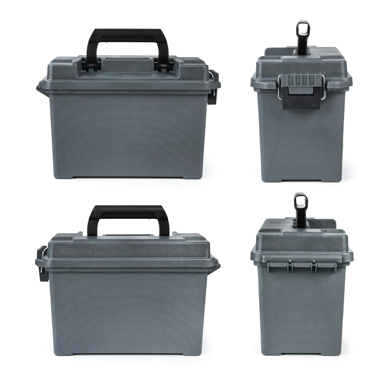 GUGULUZA Scatola per Munizioni Cassetta in Plastica con Guarnizioni, Confezione Combo 2, Grigio