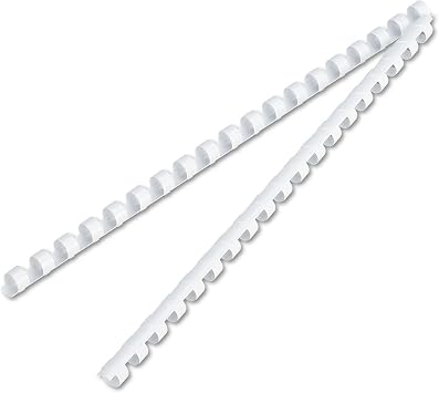 Fellowes 52371 Plastic Comb Bindings, 3/8-Inch Diameter, 55 Sheet Capacity, White, 100 Combs/Pack