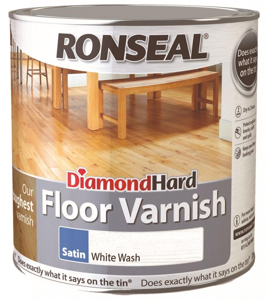 Ronseal Diamond Hard Floor Varnish White Ash 2.5L