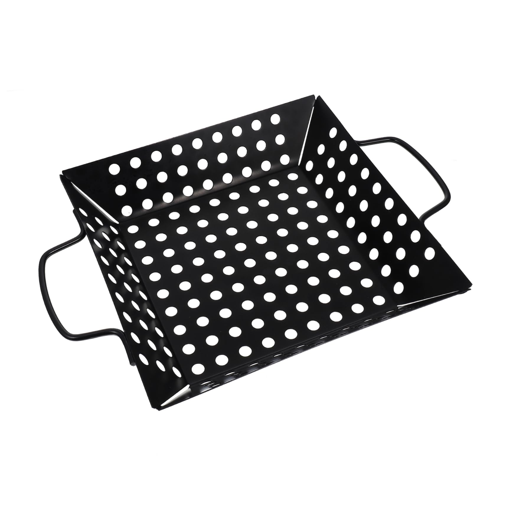 PRETYZOOM Large Grill Basket Non-stick Bbq Grill Mesh Bbq Drain Pan Heat-resistant Barbecue Plate Square Barbecue Pan