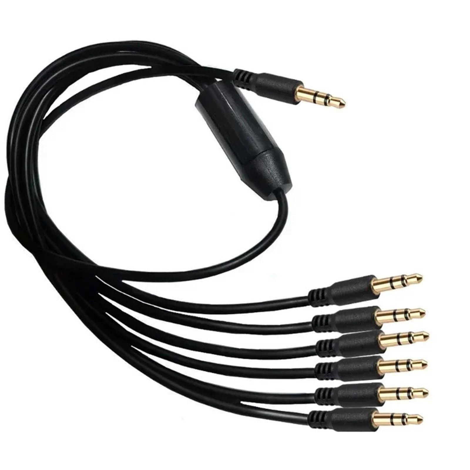 Rozdzielacz 3,5 mm gniazdo słuchawkowe kabel audio 3,5 mm kabel 1 męski na 2/3/4/5/6 męski kabel AUX rozdzielacz adapter do zestawu słuchawkowego komputera (1 do 2,1 m)