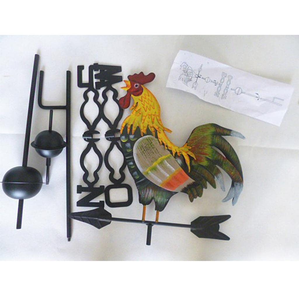 Banderuola in Acciaio da 47'' con Supporto a a Parete per Decorazione Ornamentale da Giardino, Patio E Cortile