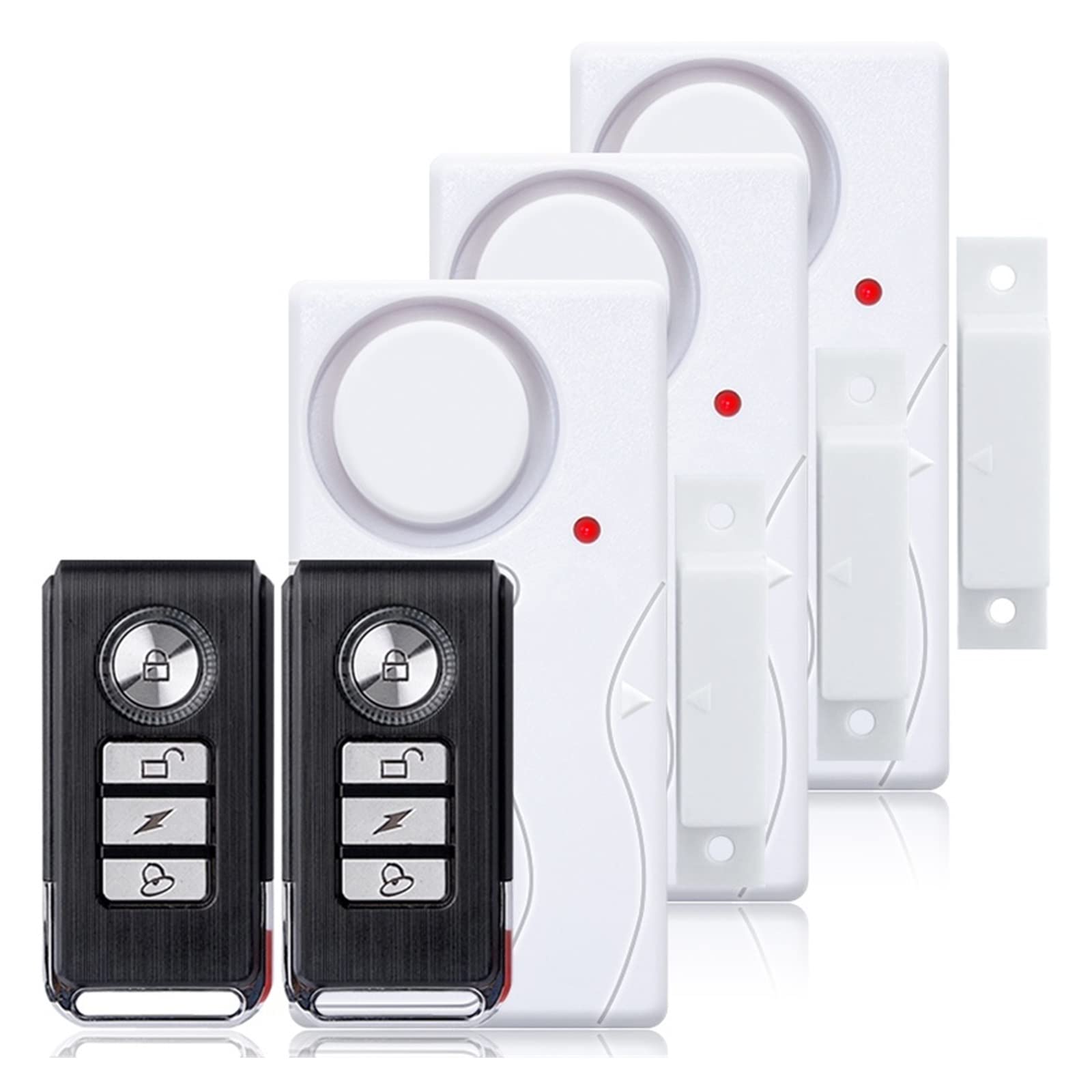 Puerta inalámbrica Ventana Abierta Cerrada ABS Control Remoto Sensor de Puerta Alarma Host de Alarma de Seguridad antirrobo Alerta de Alto decibelio for el hogar(D)
