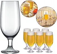 Jogo 6 Taças de Vidro 300ml Cerveja Água Refri Nadir Floripa