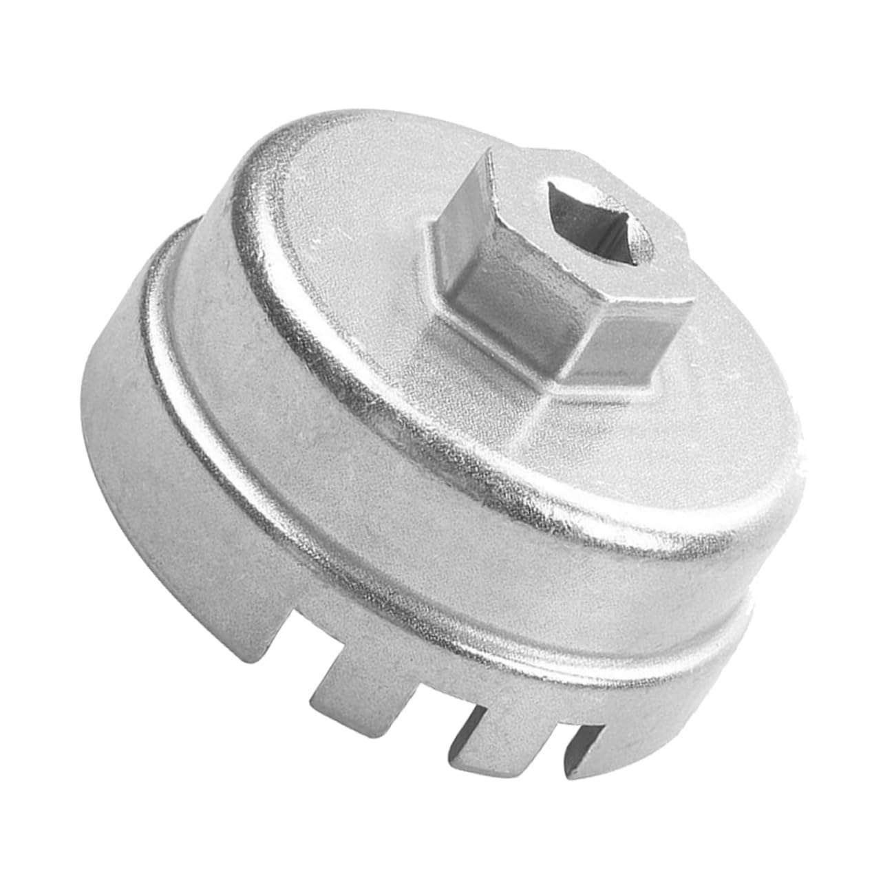 Luxshiny Professional Aluminum Oil Filter Wrench for Automobile Maintenance Durable Silver Design High Torque Performance for Tight Oil Filter Housings Essential Tool for Mechanics