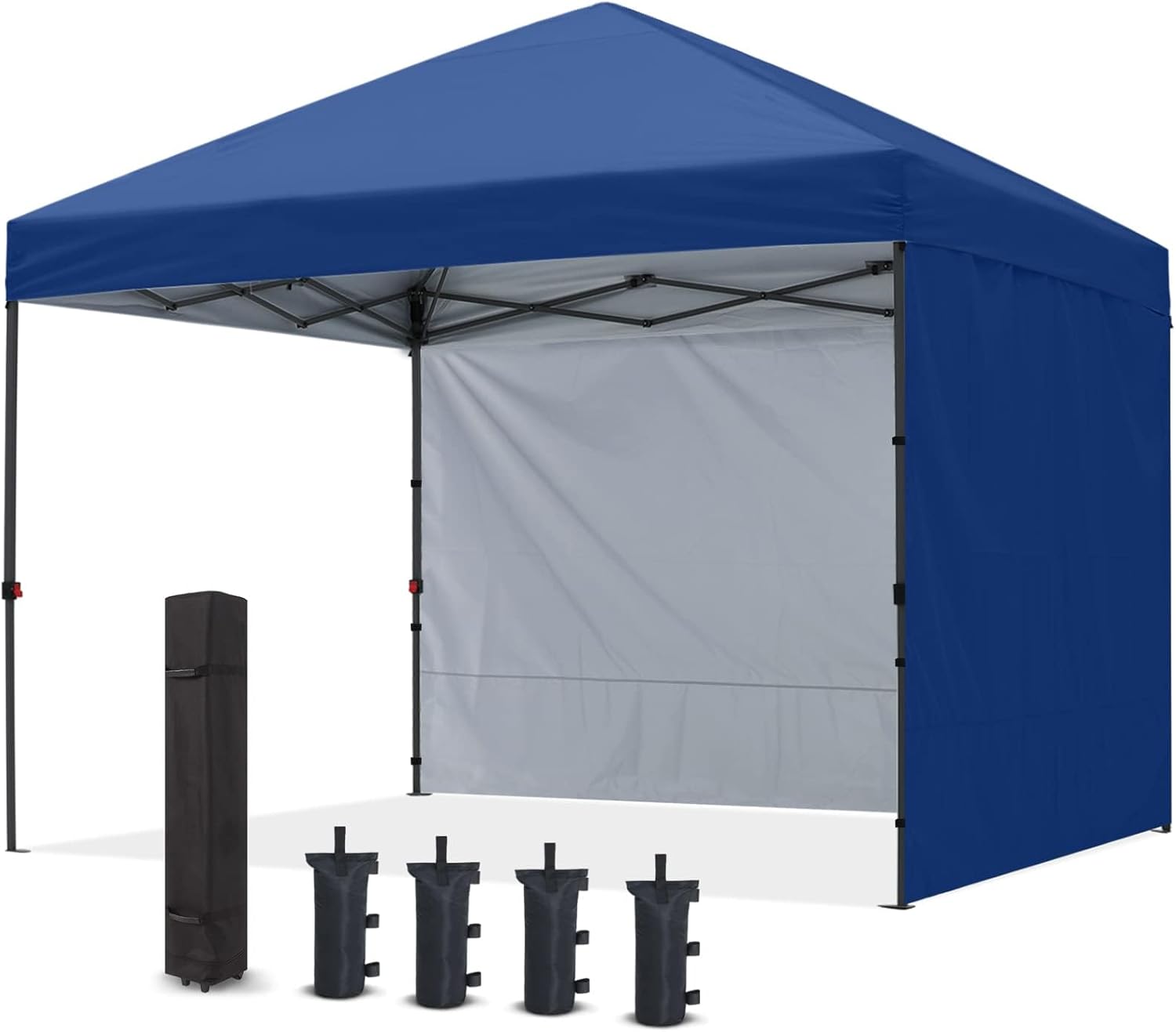 COOSHADE Pop Up Canopy Tent 10x10Ft Outdoor Festival Tailgate Event Vendor Craft Show Canopy with 2 Removable Sunwalls Instant Sun Protection Shelter with Wheeled Carry Bag(Navy Blue) 10x10 NavyBlue