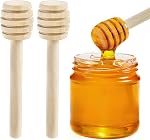 Lawei 100 Pack Mini Wooden Honey Dipper Sticks - 3 Inch Honey Dippers Server for Honey Dispense Drizzle Honey and Wedding Party Favors