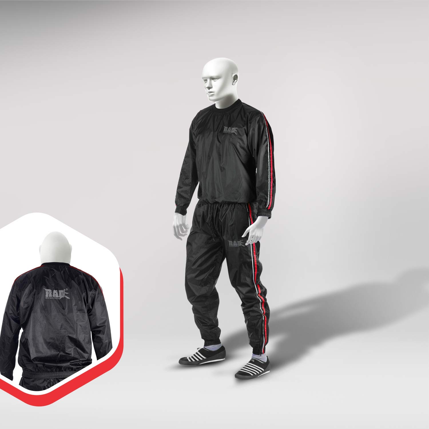 Heavy Duty Sweat Suit Sauna Exercise Gym Suit Fitness Weight Loss Anti-Rip Red