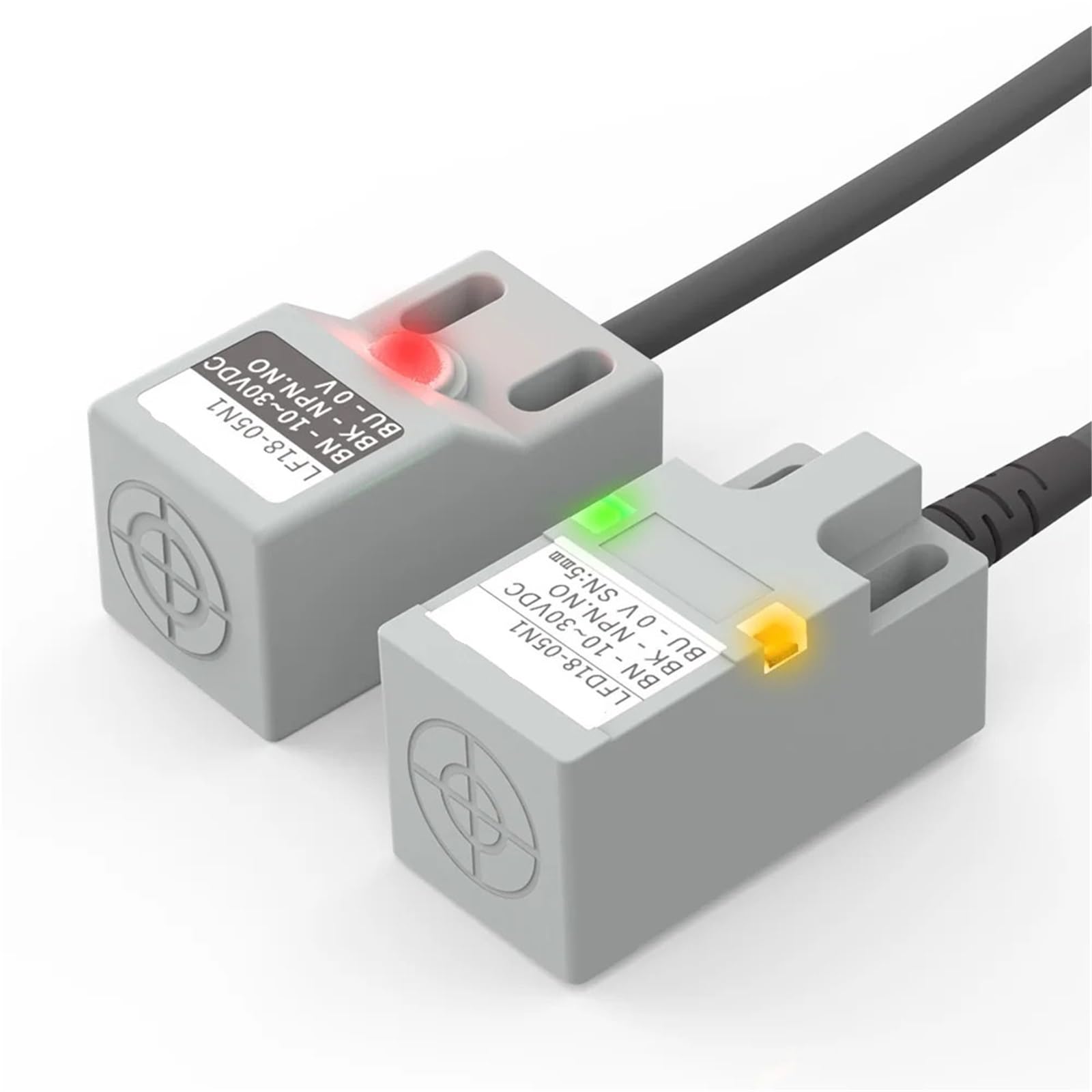 Seria SN04 Kwadratowy indukcyjny przełącznik czujnika zbliżeniowego typu premium odległość wykrywania 5 mm IP67 10-30VDC 3-przewodowy NPN PNP (5 mm DC3-drut NPN NC)