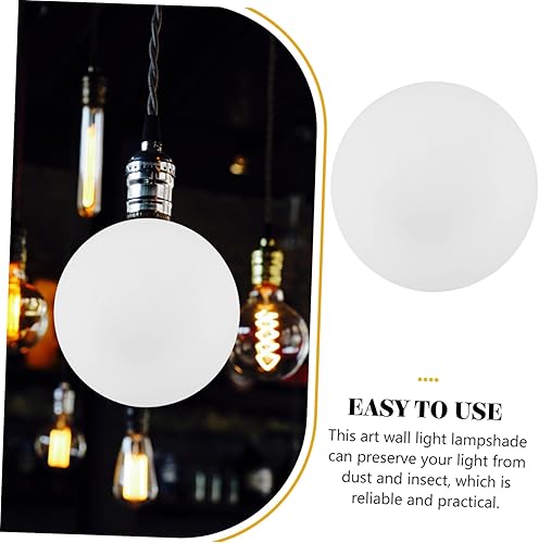 Miniatura 7 de Pantalla de bola blanca lechosa decorativa para lámpara colgante, pantalla de lámpara colgante para exteriores, repuesto de luz de repuesto para