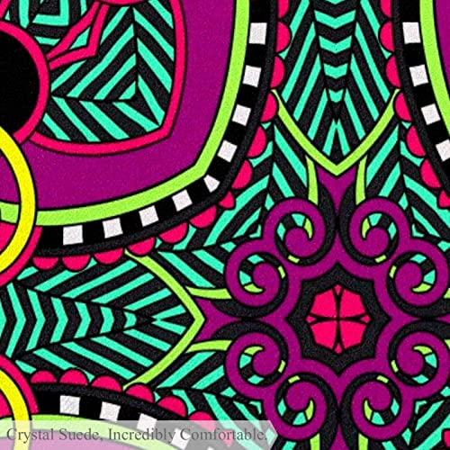 Tapis de bain mandala rond 1m de diamètre antidérapant et doux - 5