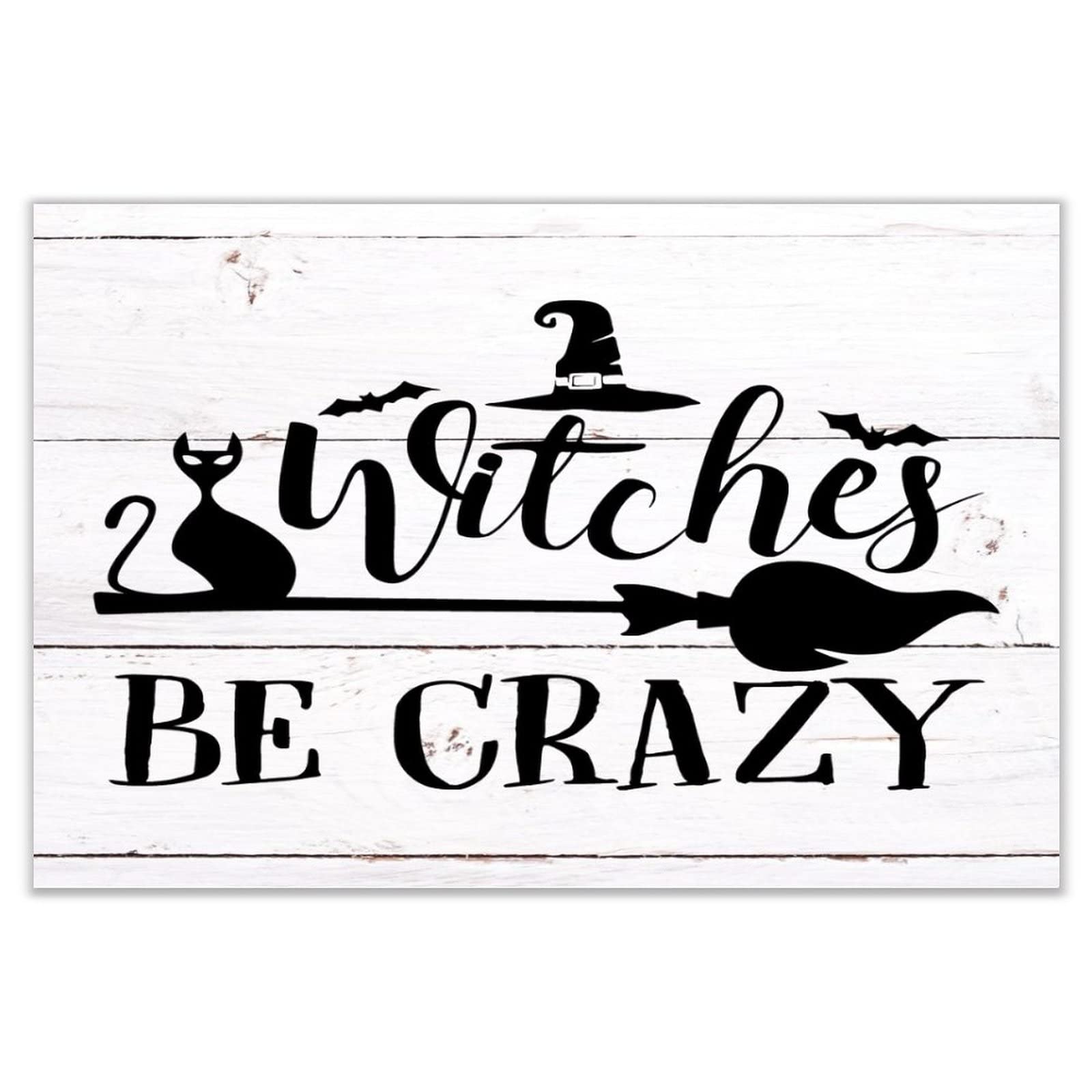 Witches Be Crazy decoration en bois pour une ambiance magique