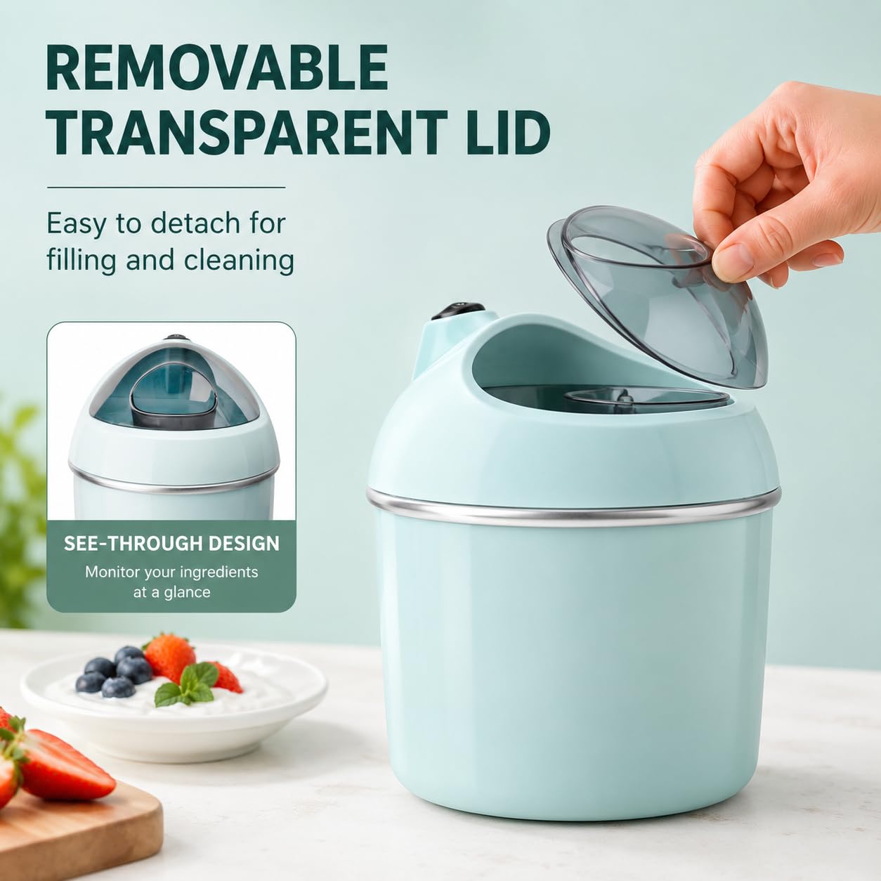 Machine à glace électrique 800 ml pour yaourt glacé et sorbet