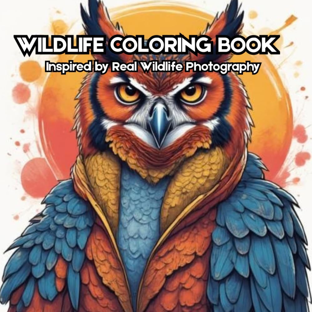 Unique Beautiful Coloring Book of Nature Animals and Birds: Beautiful Nature Animals Coloring Page Art