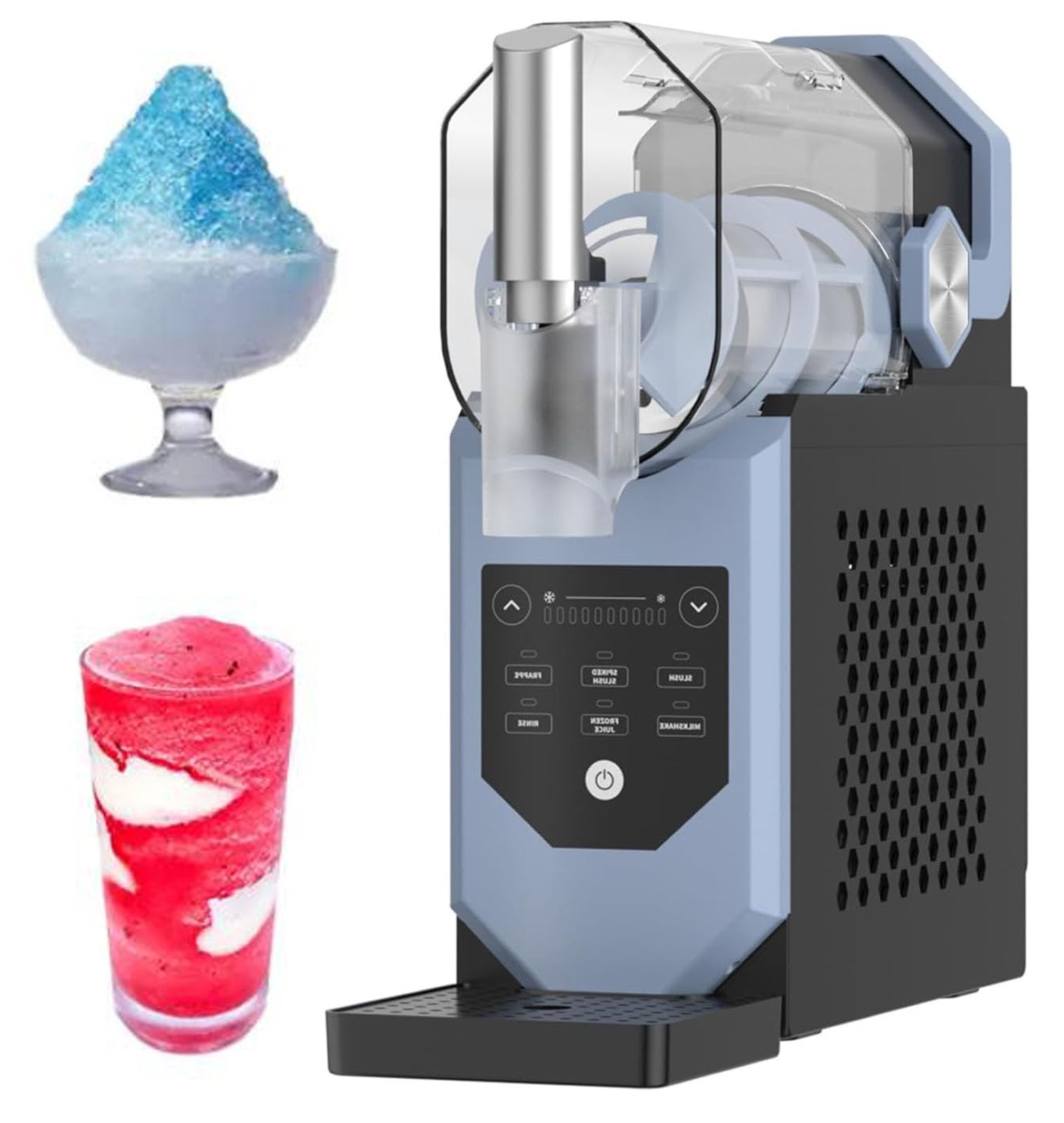 Lbxlhr New Slushie Machine No Ice Needed, Slushy Machine for Home, 2L Frozen Drink Maker with 5 Preset Programs for Margaritas, Frappés, Milk Shake and More, LED Display, Self-Cleaning