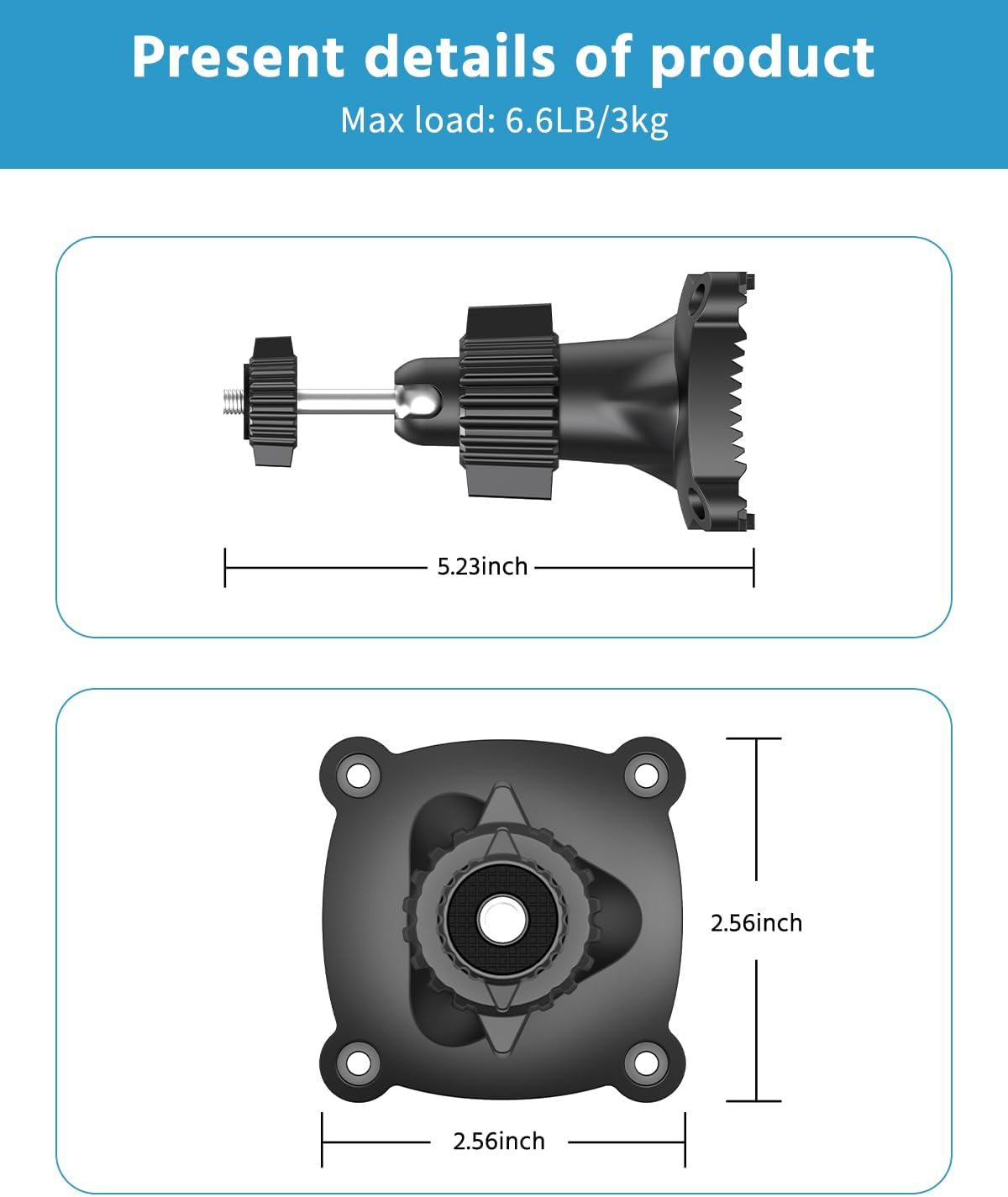 Trail Camera Mount Bracket with 1/4 inch Threaded Insert, 90°Vertical & 360°Horizontal Adjustable Game Camera Mount for Outdoor Hunting Gear Accessory