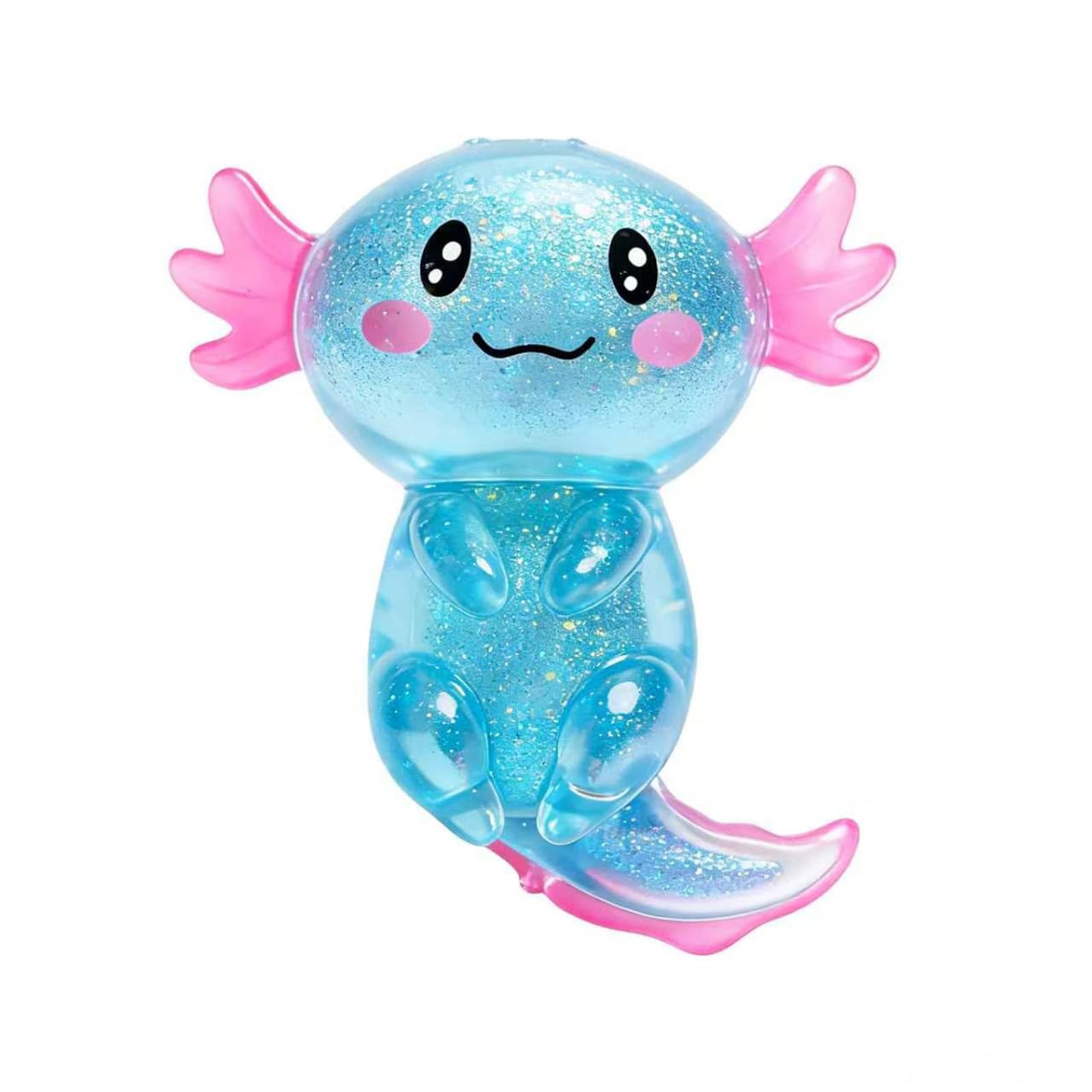 Squishy Toy, Blue Salamander Design, Taba Squishy, Squishy Dumpling Stress Relief Gadgets with Glitter, Slow Rising Squeeze Toys for Sensory Stimulation, Size 10*8CM-image-5