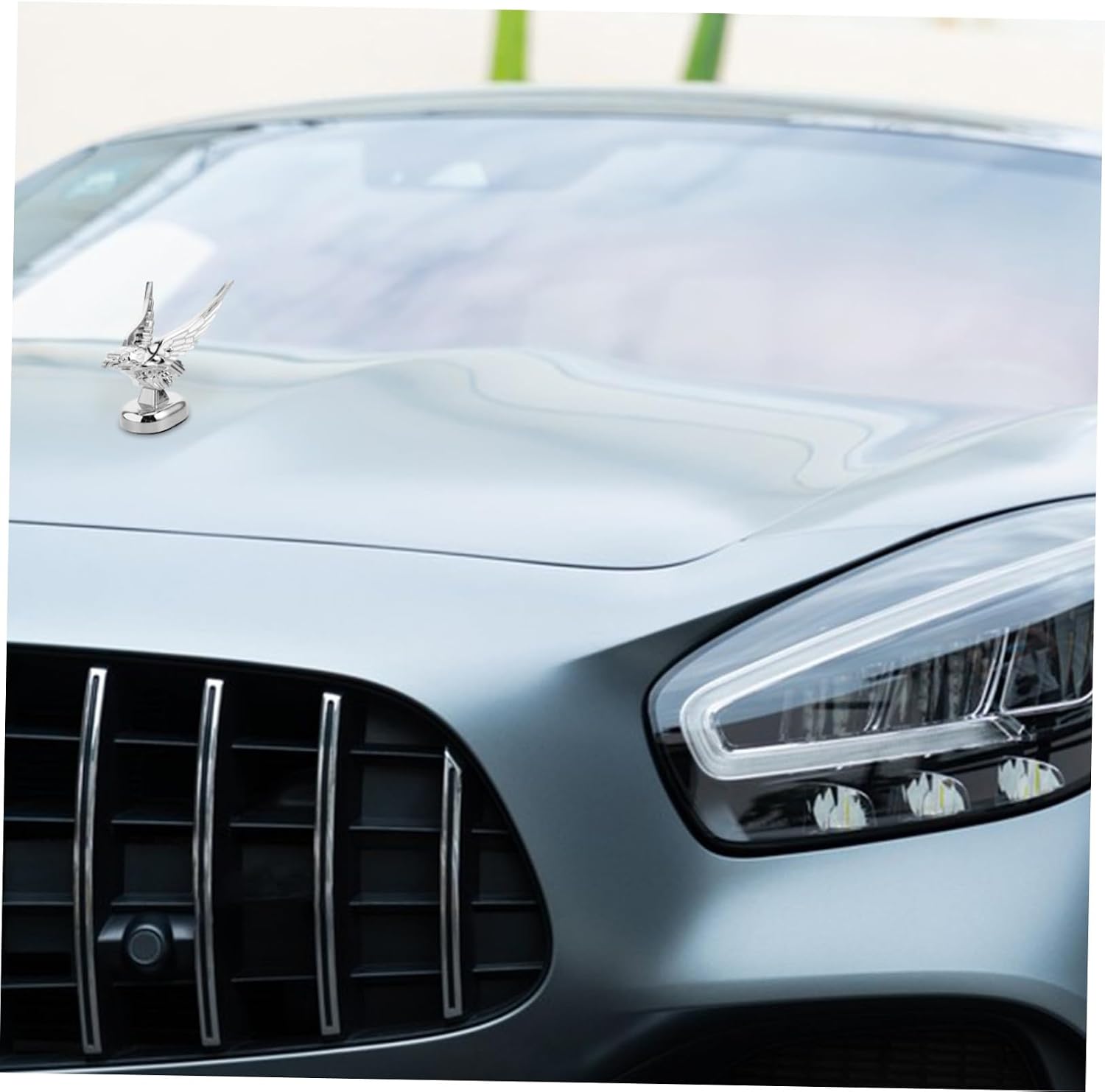 Plastic Car Hood Ornament Eagle Design Elegant Vehicle Engine Hood Decoration Fit for All Car Models Easy Installation Without Damage Adds Sophisticated Style