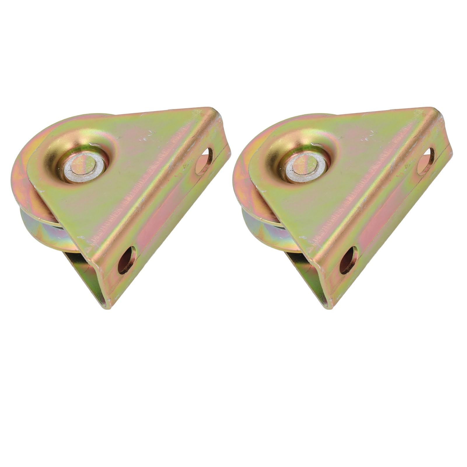 2 pièces roues de poulie à rainure en V rouleaux en acier allié robustes fixés au mur pour chariots industriels portes électriques poulie à corde galvanisée de 48 mm capaci