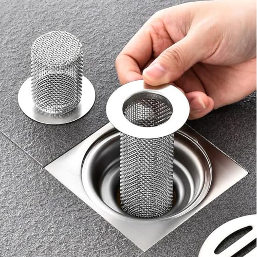 Filtro para desagüe de 2 piezas en acero inoxidable miniatura 4