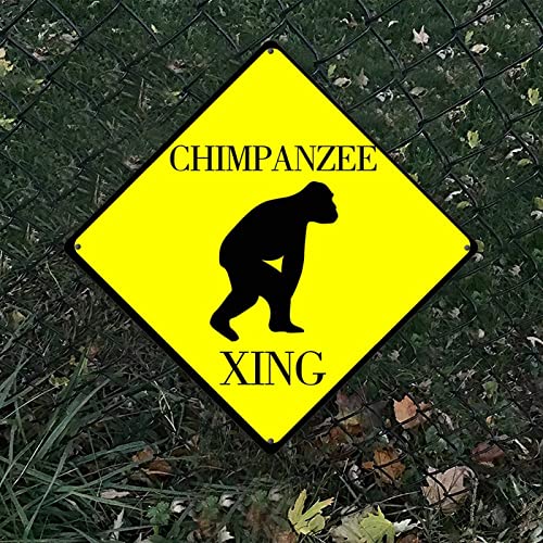 Plaque en métal Chimpanzé Xing panneau résistant aux intempéries extérieur