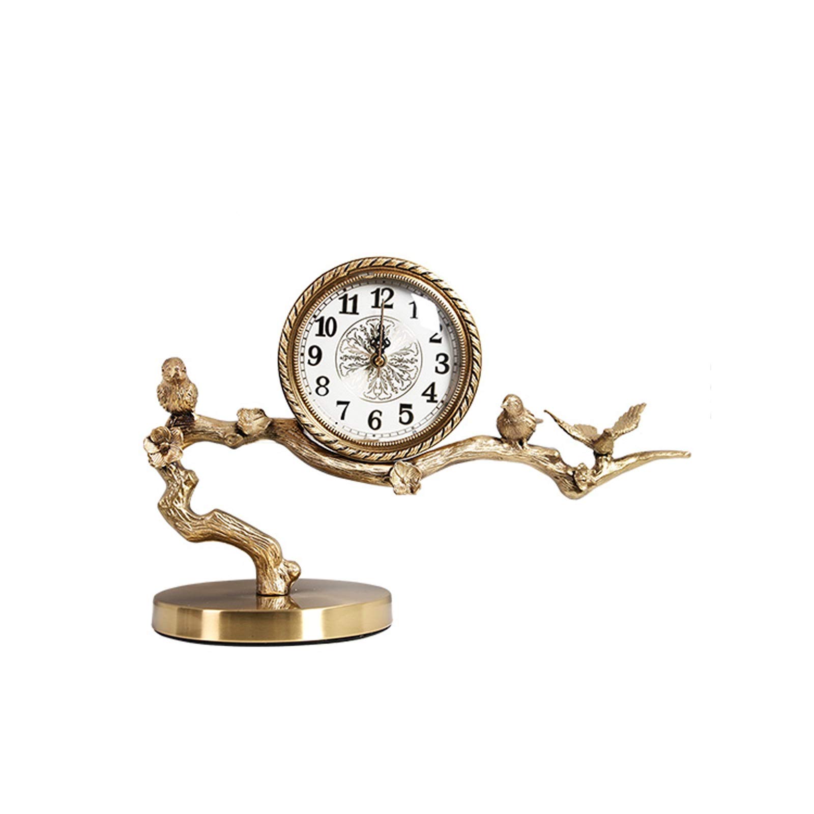S5b8W3g7 Mantel Clocks Light Luxury Brass Table Clock Household Creative Living Room Desk Decorative Ornaments Decorate