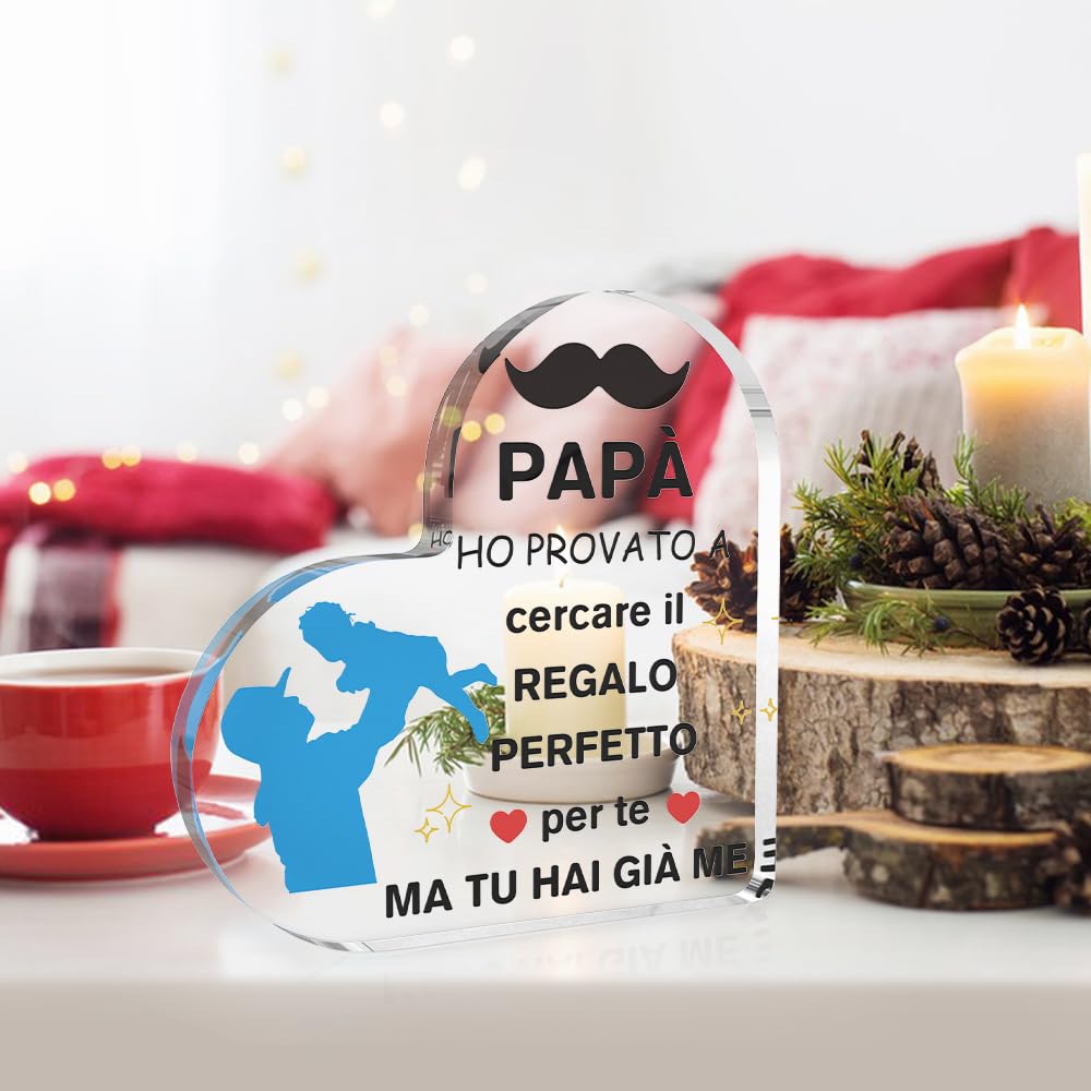 Figurina contemporanea di nonno e nipote in acrilico da 1 pezzo: nessuna elettricà necessaria, ideale per il compleanno, regalo per la festa del papà  15