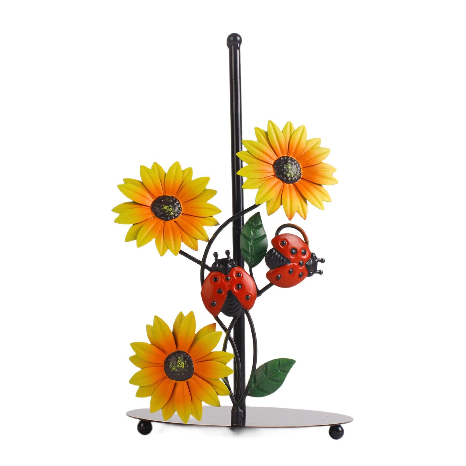 Flowers Christmas Vertical Tissue Holder Rack Napkins Stand Kitchen Countertop Iron Paper Towel Holder Easy to Use Kitchen Roll Paper Stand Organizers