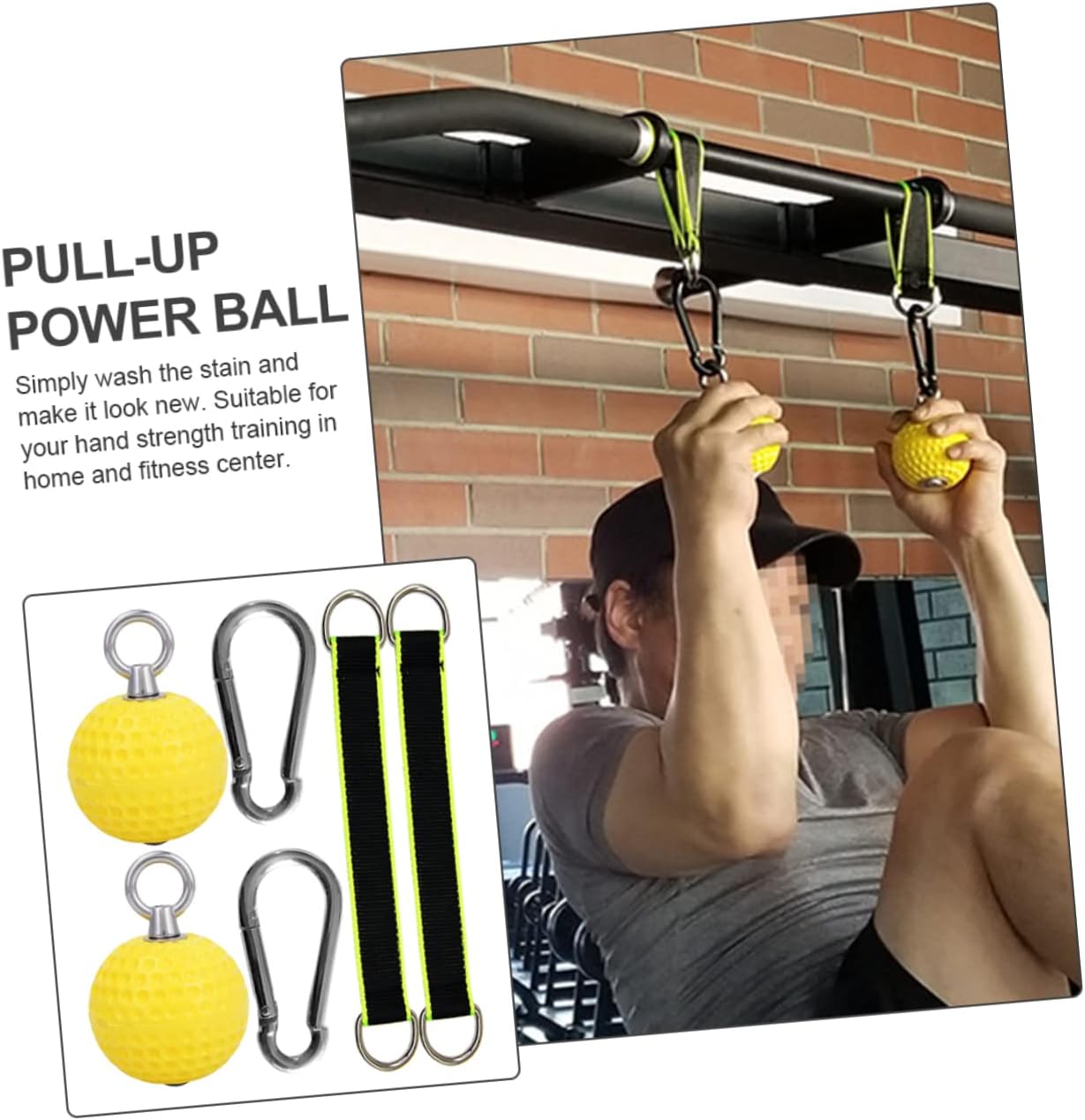 SAFIGLE Grip Strength Trainer Pull-up Balls for Gym Hand Squeezer Grip Strengthener Ergonomic Design