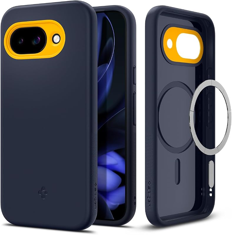 Spigen Nano Pop MagFit for Pixel 9a Case, Blueberry Navy | Compatible with MagSafe, Extra Dot-Pattern Side Grip, Air Cushion Technology, Military-Grade Drop Protection