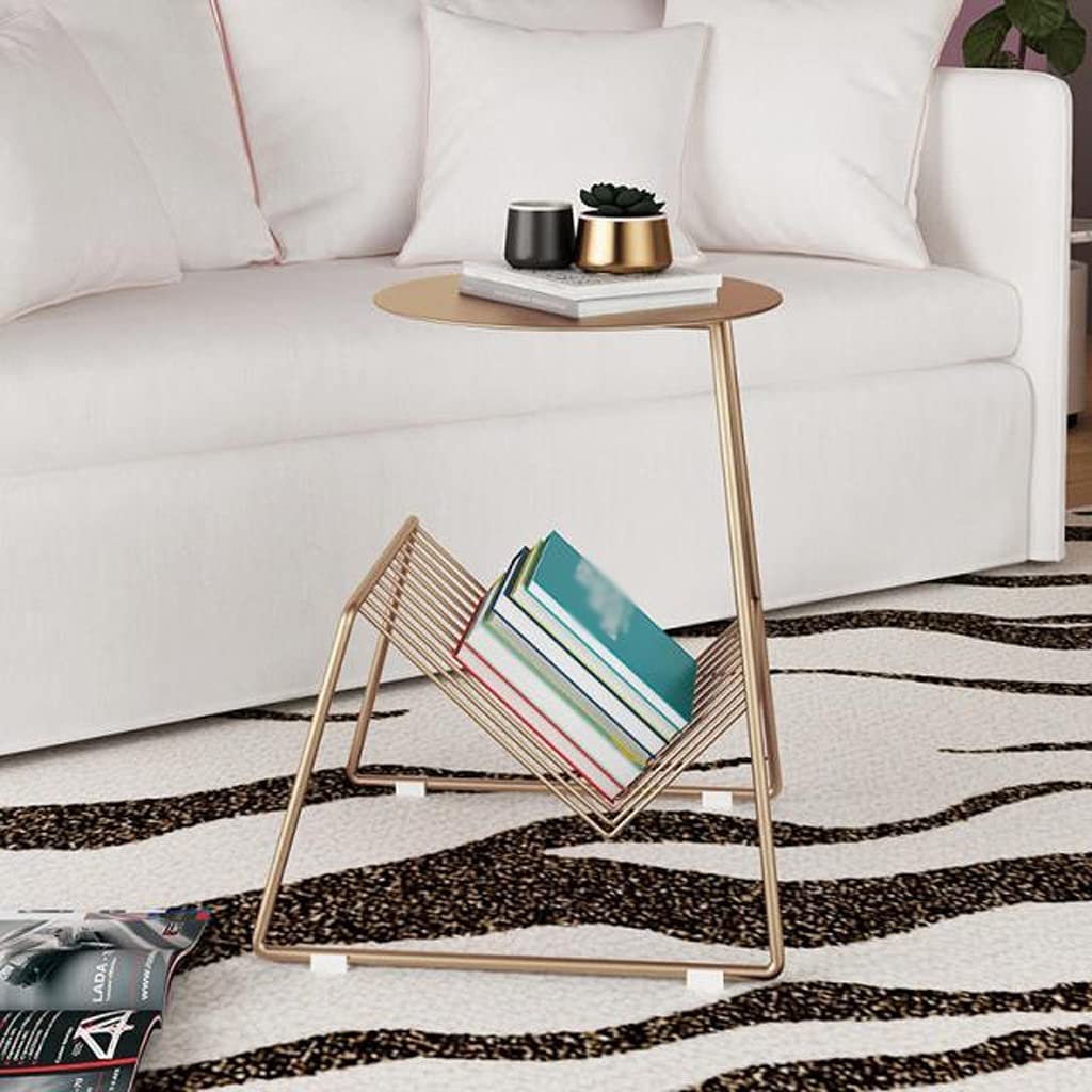 INDIAN DECOR 48207 Classic Metal Sofa Side Table Small White Coffee