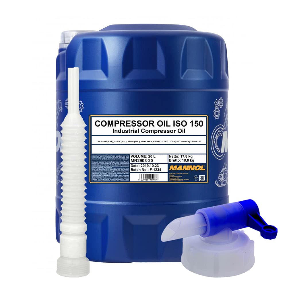 20 Liter, MANNOL 2903 Compressor Oil ISO 150 Kompressorenöl (2,25€/Liter)
