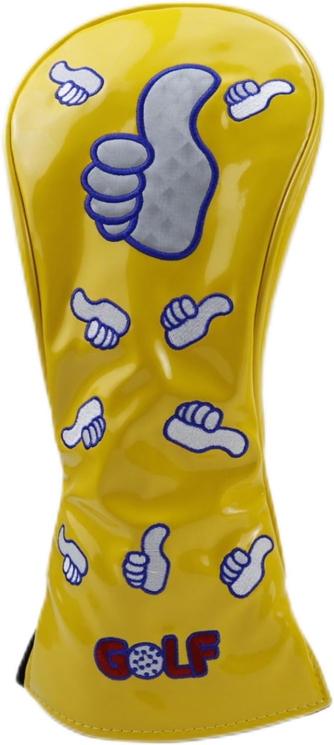 Shinsto Golf Wood Headcover Thumb Embroidery Waterproof Protector 1 3 5 UT Hybrid Club Cover