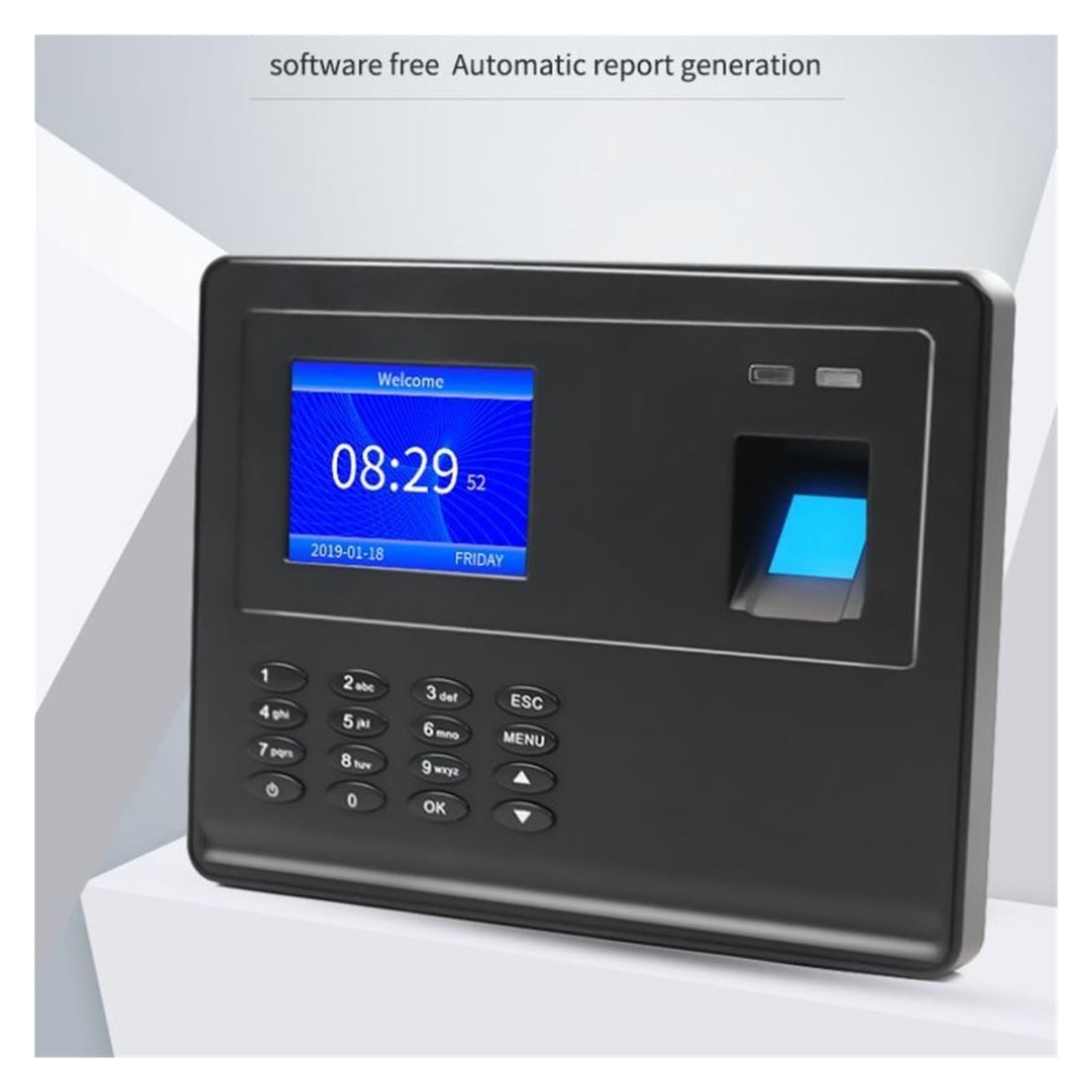 Impronta digitale Rilevazione presenze Macchina Password Scheda perforata Dispositivo Accesso al pendolarismo Generazione automatica di rapporti Download disco U Cronometraggio efficiente