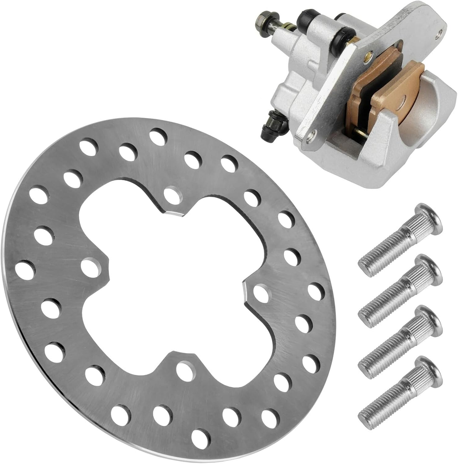 Powersports Replacement Parts for Brake Caliper Left Front W/Disc & Studs For Honda Rubicon TRX520FE 2020-2024 Mod-C33C-66265