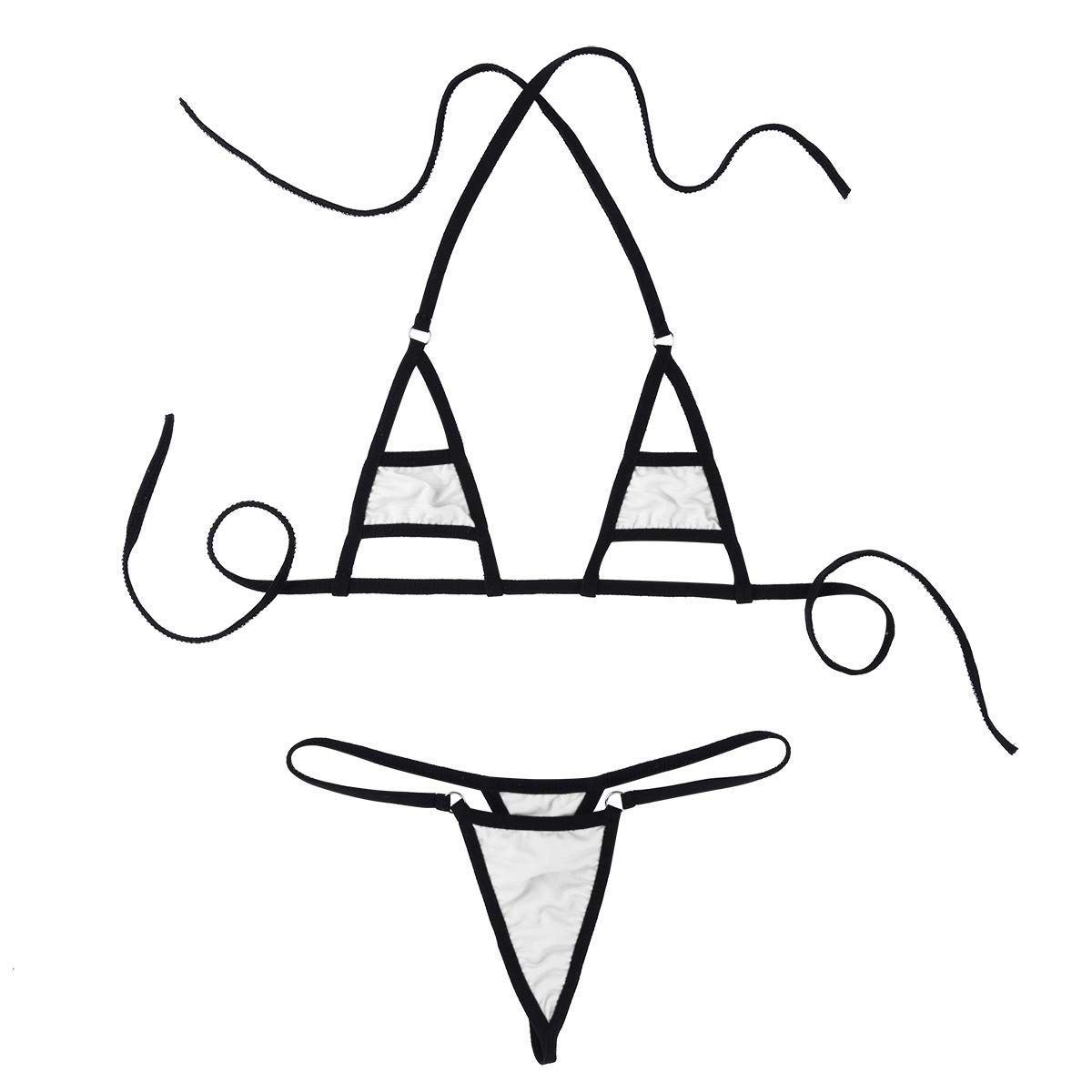 aayan baby Women's Mini Bikini Set Sexy Two Piece Swimsuit Adjustable Triangle Top and Bottom Sizes Small to 2XL-picture-17